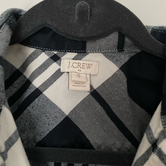 Navy blue and white flannel. J Crew. - Picture 2 of 2